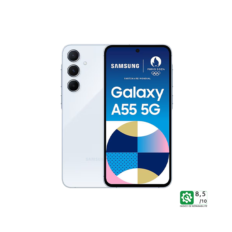 SAMSUNG Galaxy A55 5G (8Go / 128Go) Bleu Ciel